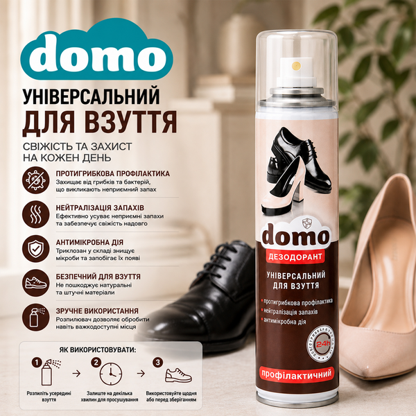 Профілактичний дезодорант для взуття Domo 150 мл XD 10093_1 фото, купити