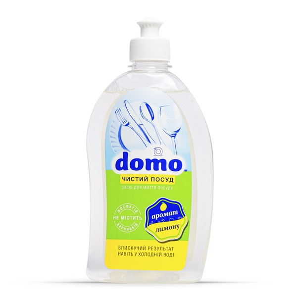 Засiб для миття посуду Domo ЛИМОН пл флакон пуш-пул 500мл XD 32003 фото, купити