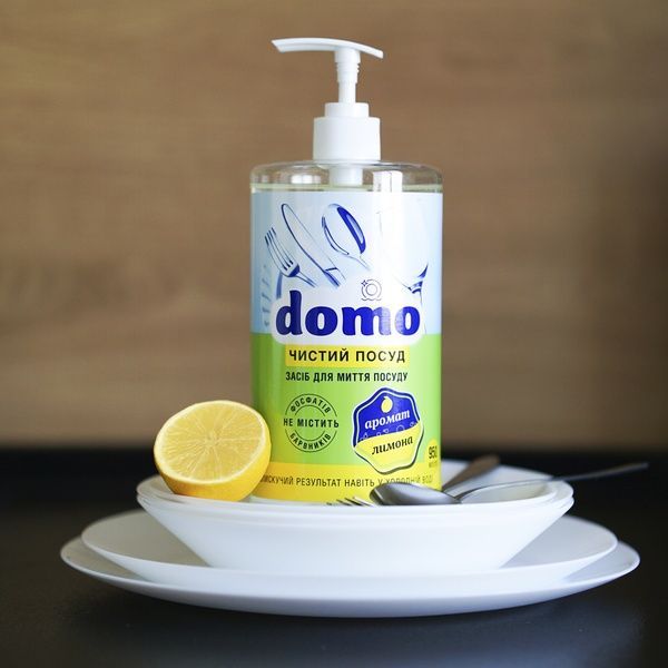 Средство для мытья посуды Domo БЕЗФОСФАТНОЕ ЛИМОН ПОМПА 950мл XD 33203 фото, купить