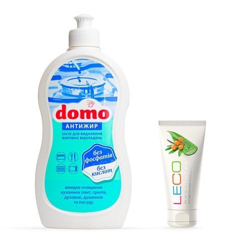 Засіб Антижир DOMO 500 мл + Крем для рук "Поживний" LECO 60 мл XL 60051_3 фото, купити